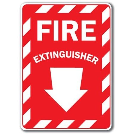 SIGNMISSION Safety Sign, 14 in Height, Plastic, 10 in Length, Fire Extinguisher MISC-Fire Extinguisher